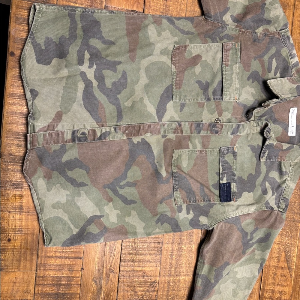 ZARA KIDS Camo Button-Up Shirt